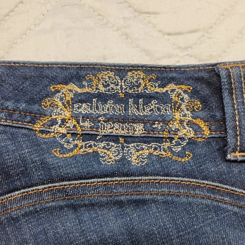 choice by Calvin Klein Ultra Skinny distressed blue jeans size 10 waist 32